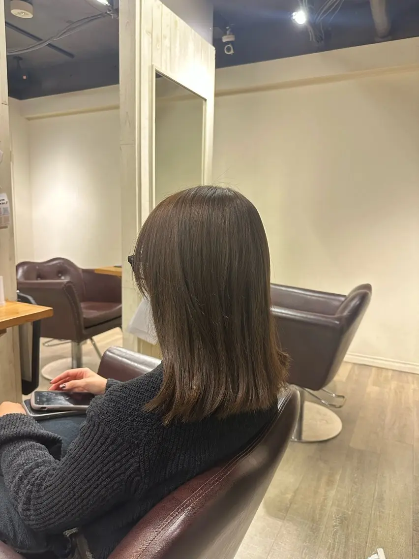 ミディアム カラー オリーブカラー makoto 🫧🐬のヘアスタイル
