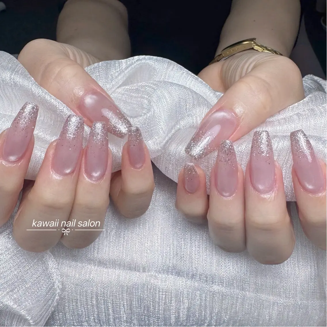 ネイル チークネイル ドット フレンチネイル 韓国ネイル レース Kawaii _Nailのネイルデザイン