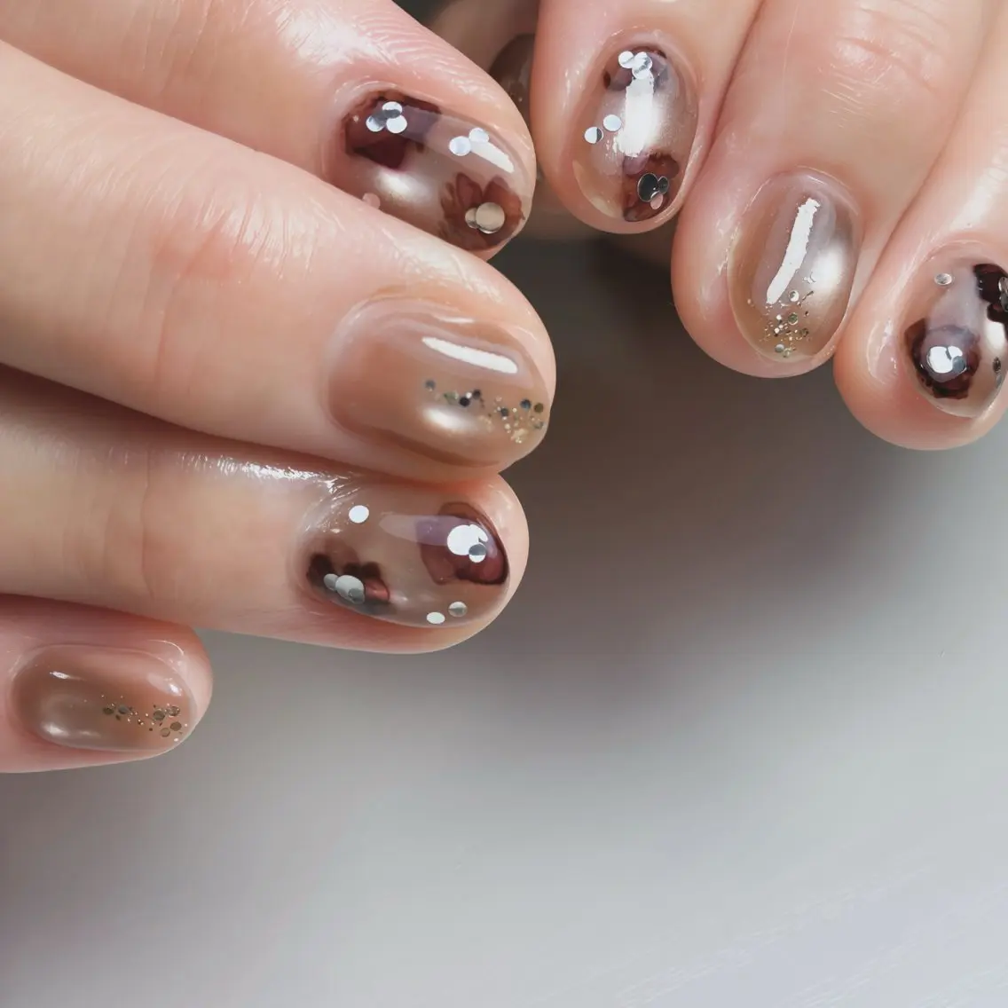 ネイル フットネイル マグネットネイル ニュアンスネイル シンプルネイル ブライダルネイル ハンドネイル nail salon anoneのネイルデザイン
