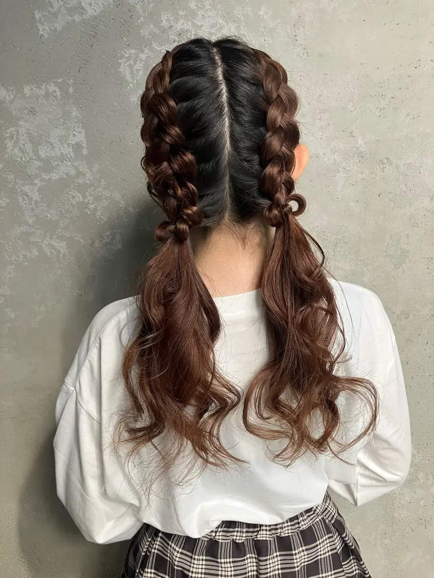 セミロング カラー パーマ ヘアアレンジ メンズ キッズ ハーフアップ 子どものヘアアレンジ メンズバレイヤージュ メンズブリーチ メンズハイライト ヘアカラー トリートメント ヘッドスパ kotona 🤍miuraのヘアスタイル