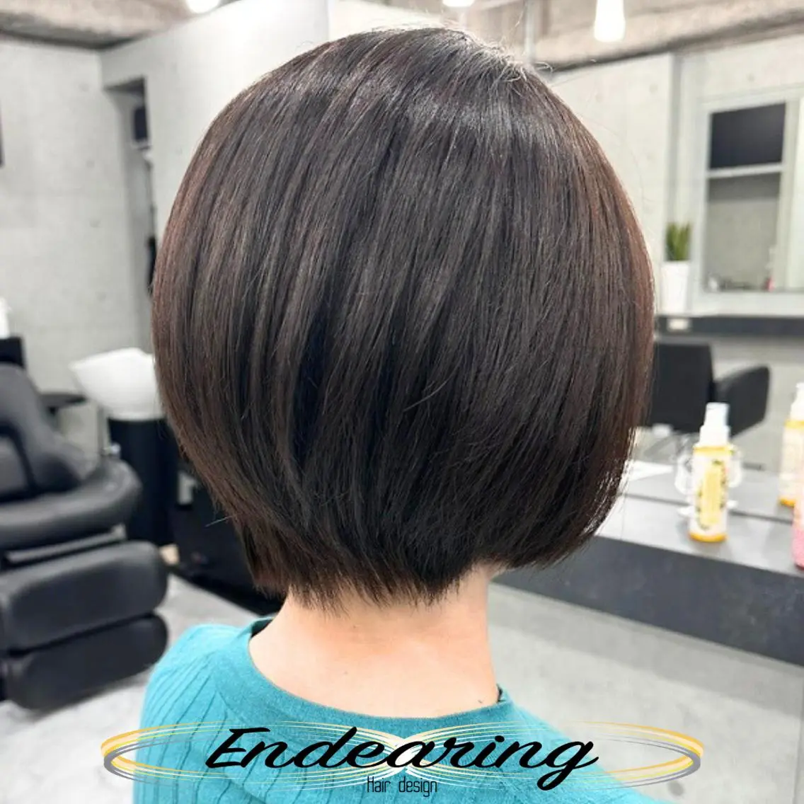 ショート 前下がりボブ ボブ レイヤーカット 似合わせカット ショートヘア カット ヘアカラー Endearing 銀座/レイヤーカットのヘアスタイル