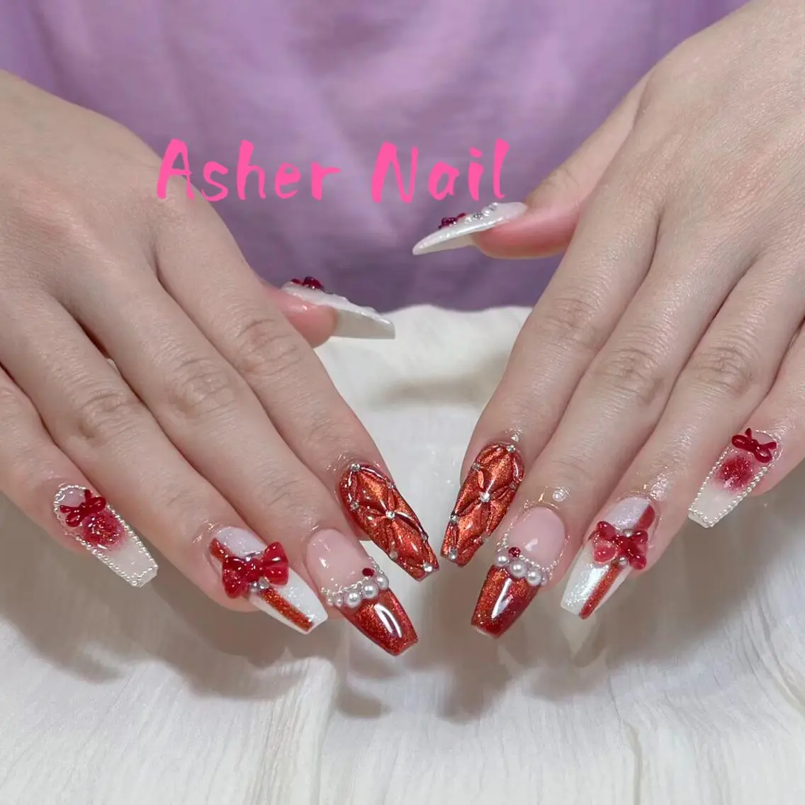 ネイル キラキラネイル 韓国ネイル マグネットネイル マットネイル 持ち込み ハンドネイル ハンドケア Asher-HIKA 🌞のネイルデザイン
