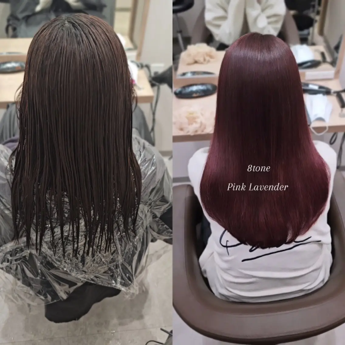 セミロング カラー ラベンダーカラー ピンクカラー ピンクラベンダー カット ヘアカラー トリートメント 【垢抜けカラー/ 縮毛矯正】Taikiのヘアスタイル