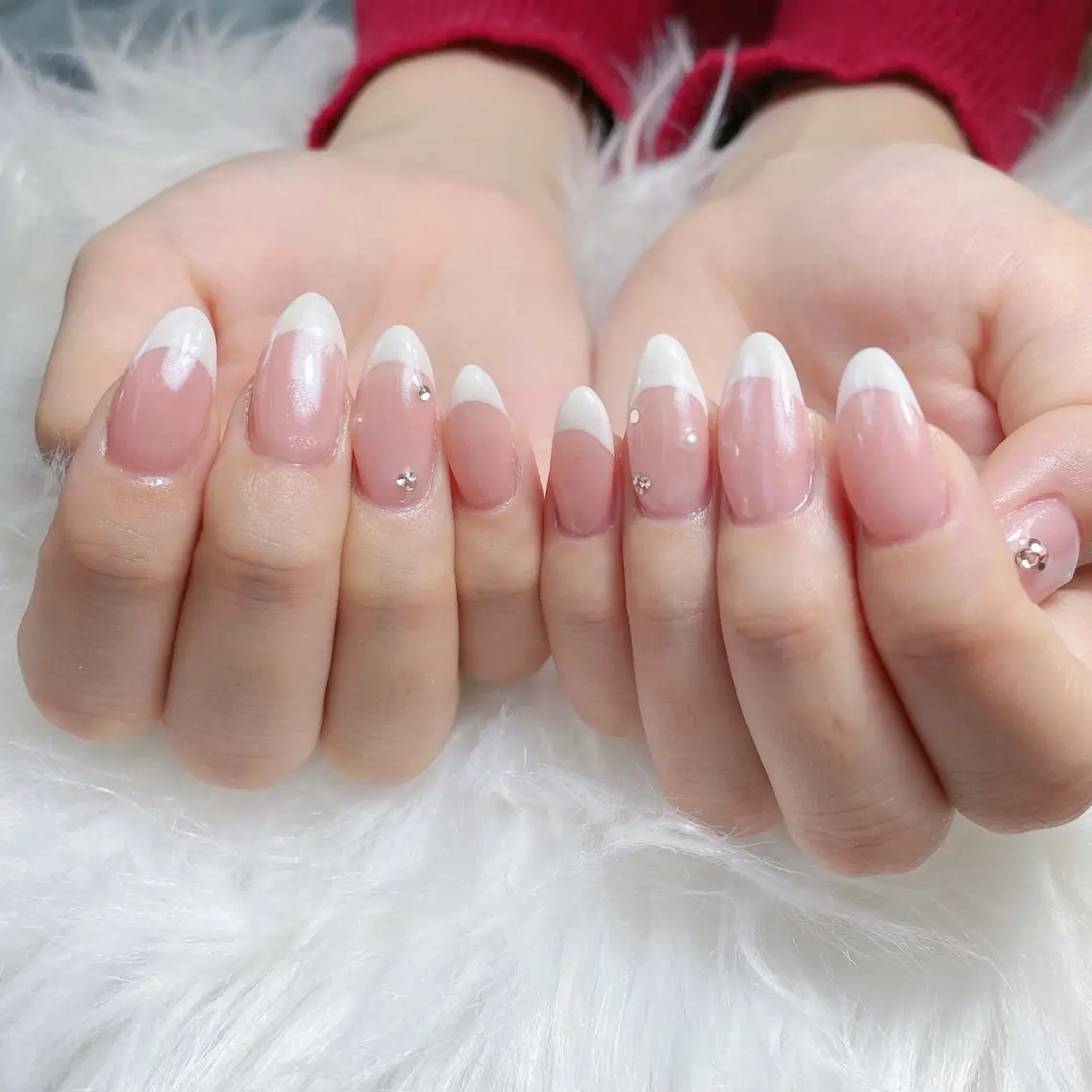 ネイル 長さ出し フレンチネイル グラデーション 韓国ネイル マグネットネイル ハンドネイル Lannie nailのネイルデザイン