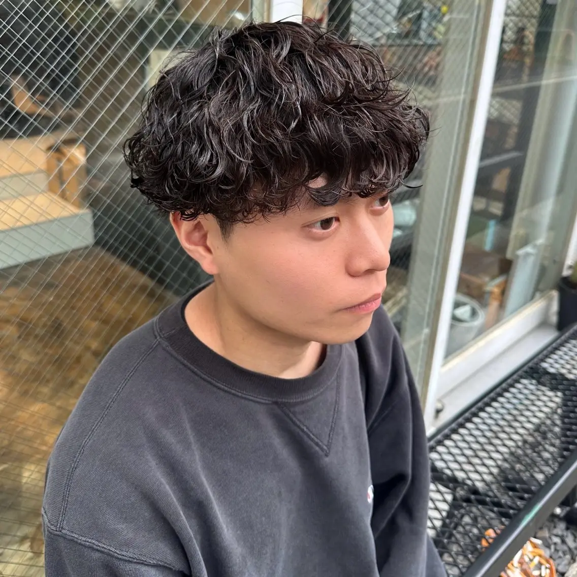 ショート パーマ メンズ 波巻きパーマ カット パーマ トリートメント ツイスパ/メンズ パーマ/歩夢のヘアスタイル