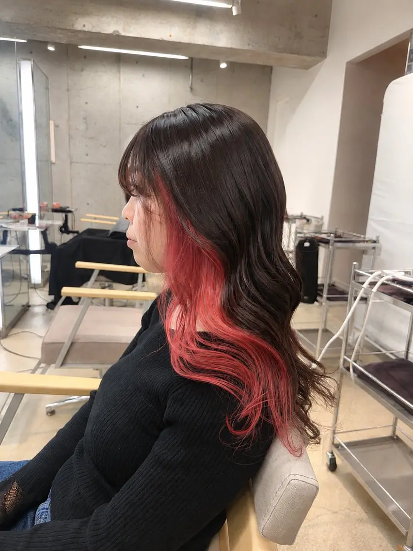 セミロング ヘアカラー トリートメント ✩*Ayane*✩ うる艶カラー🫐のヘアスタイル