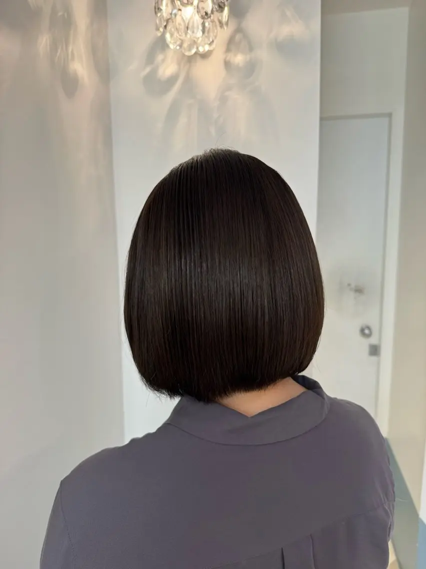 パーマ 天真/グレージュ 、透明感カラーのヘアスタイル