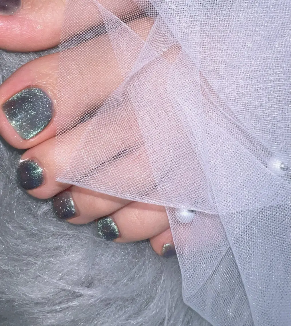 ネイル フットネイル マグネットネイル マグネットワンカラー ワンカラーネイル nail salon Noël_赤磐のネイルデザイン