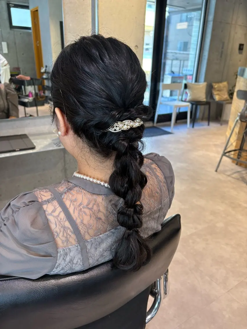 ヘアアレンジ ヘアセット 韓国ヘアー🇰🇷 MIWAのヘアスタイル