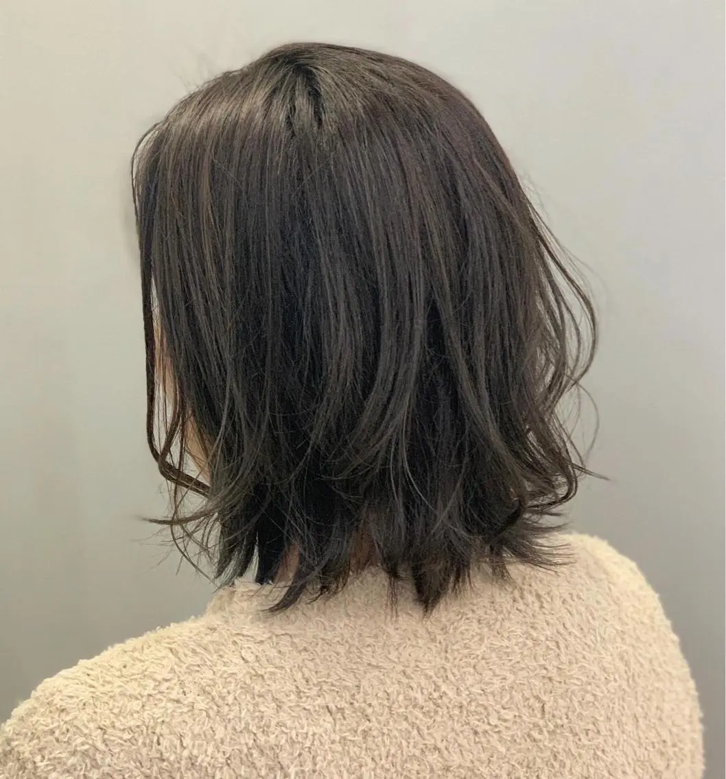 ミディアム パーマ 北川 拓也のヘアスタイル