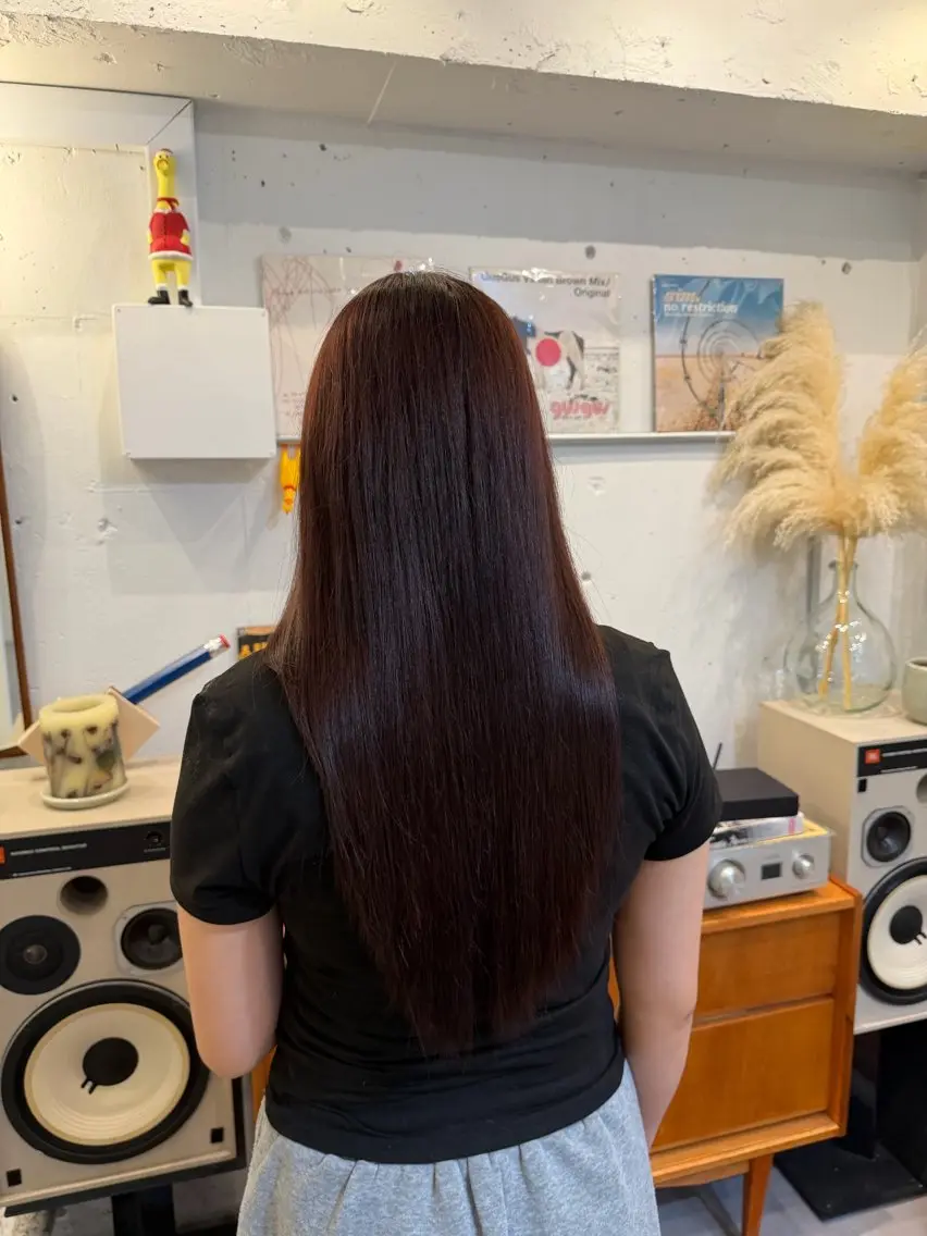 ロング カラー ラベンダーカラー ラベンダーピンク ピンクカラー benji amiのヘアスタイル