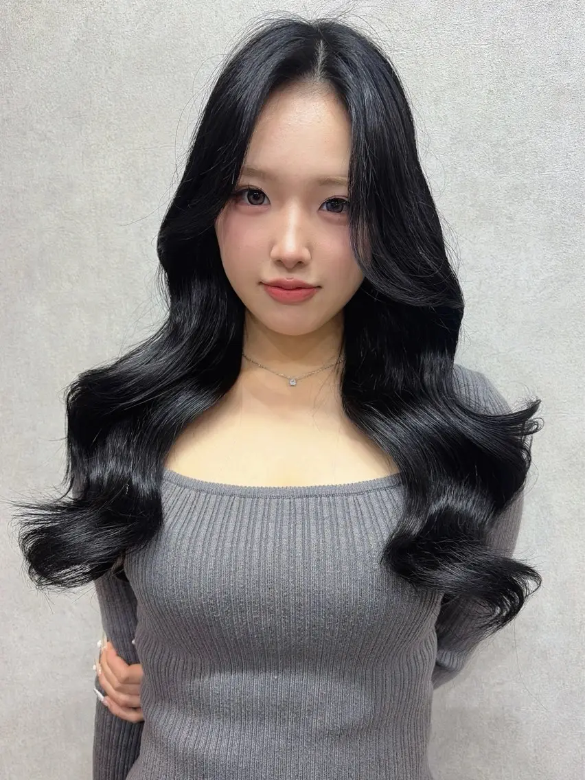 ロング カット ヘアカラー maya🇰🇷韓国 レイヤー/顔まわりのヘアスタイル