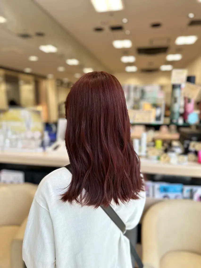 セミロング カラー クロスパーマ/うる艶 カラー/Kurumiのヘアスタイル