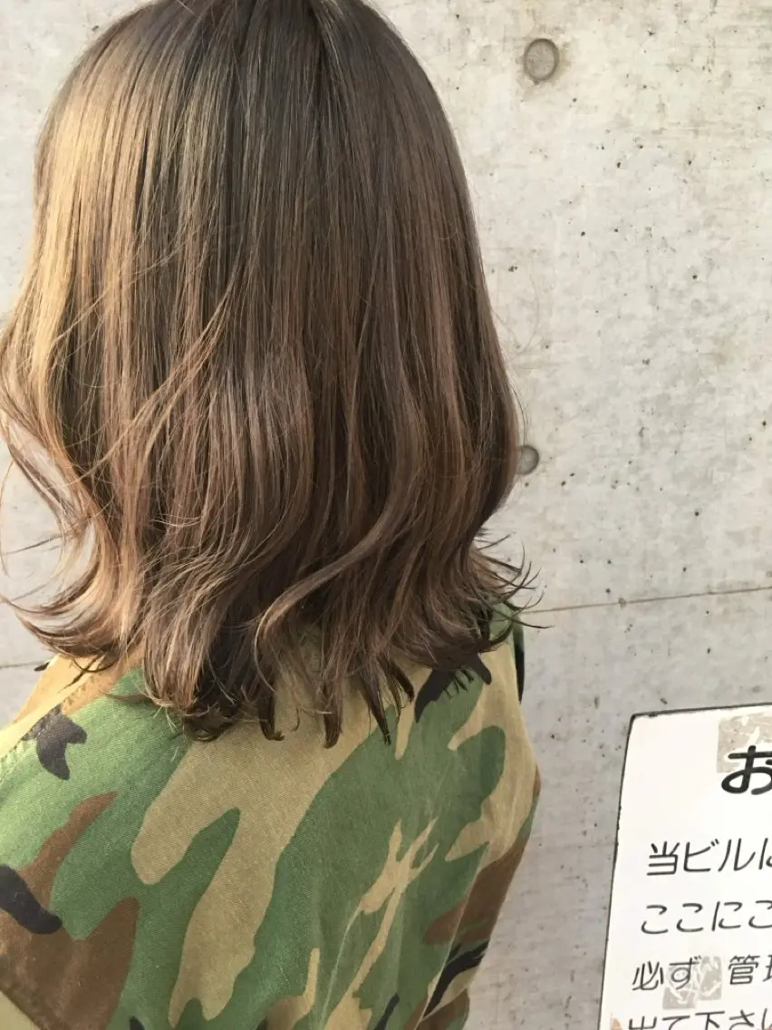 ミディアム カラー アッシュ オリーブアッシュ 🫧KANAE🌿 HAYASAKA🫧のヘアスタイル