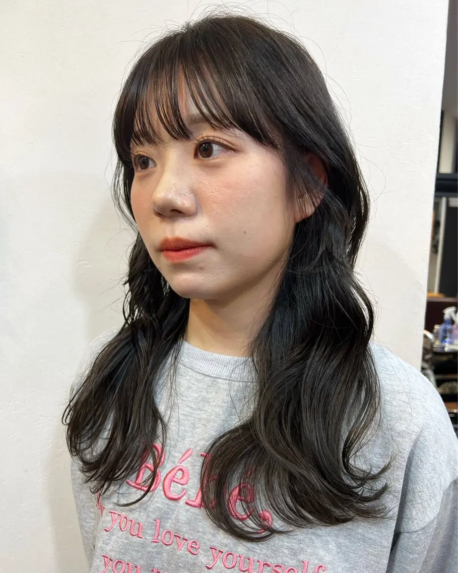 ロング カラー ブリーチ 透明感カラー 韓国ヘア 🎀華澄のヘアスタイル
