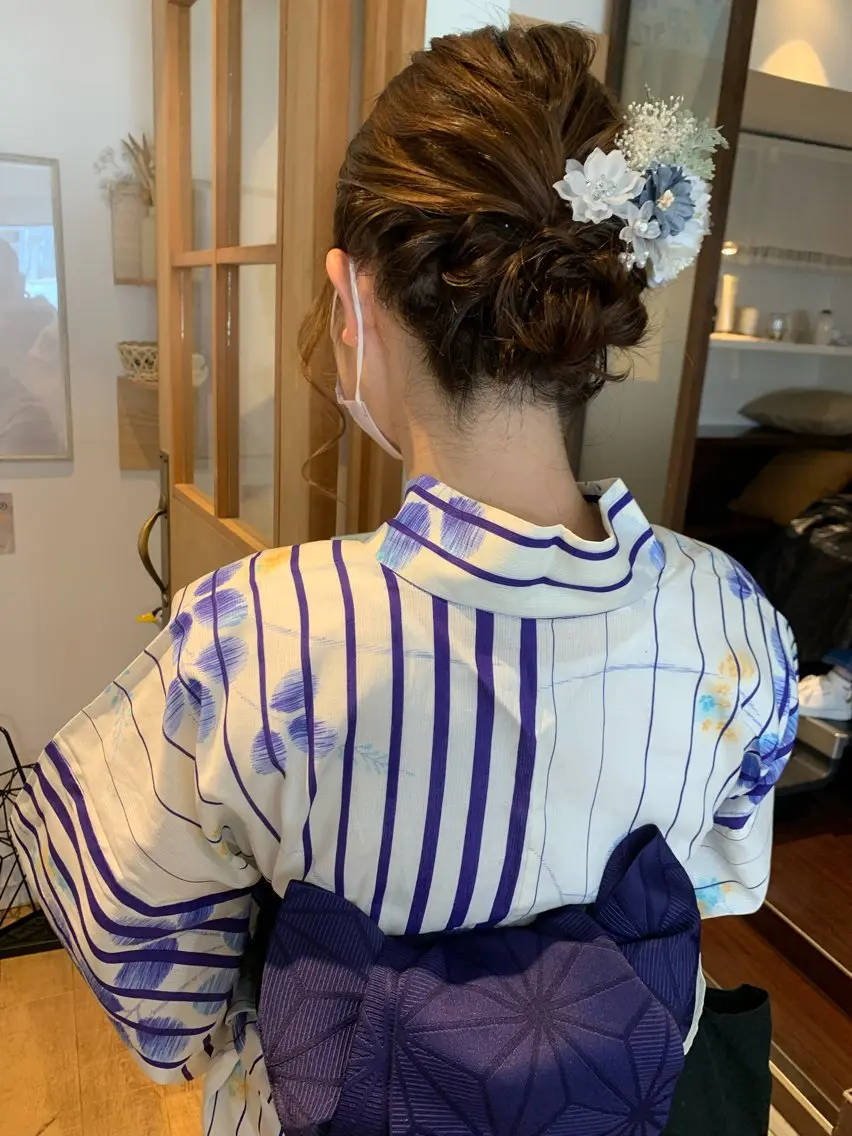 ミディアム ヘアアレンジ ヘアセット 庄司 沙羅のヘアスタイル