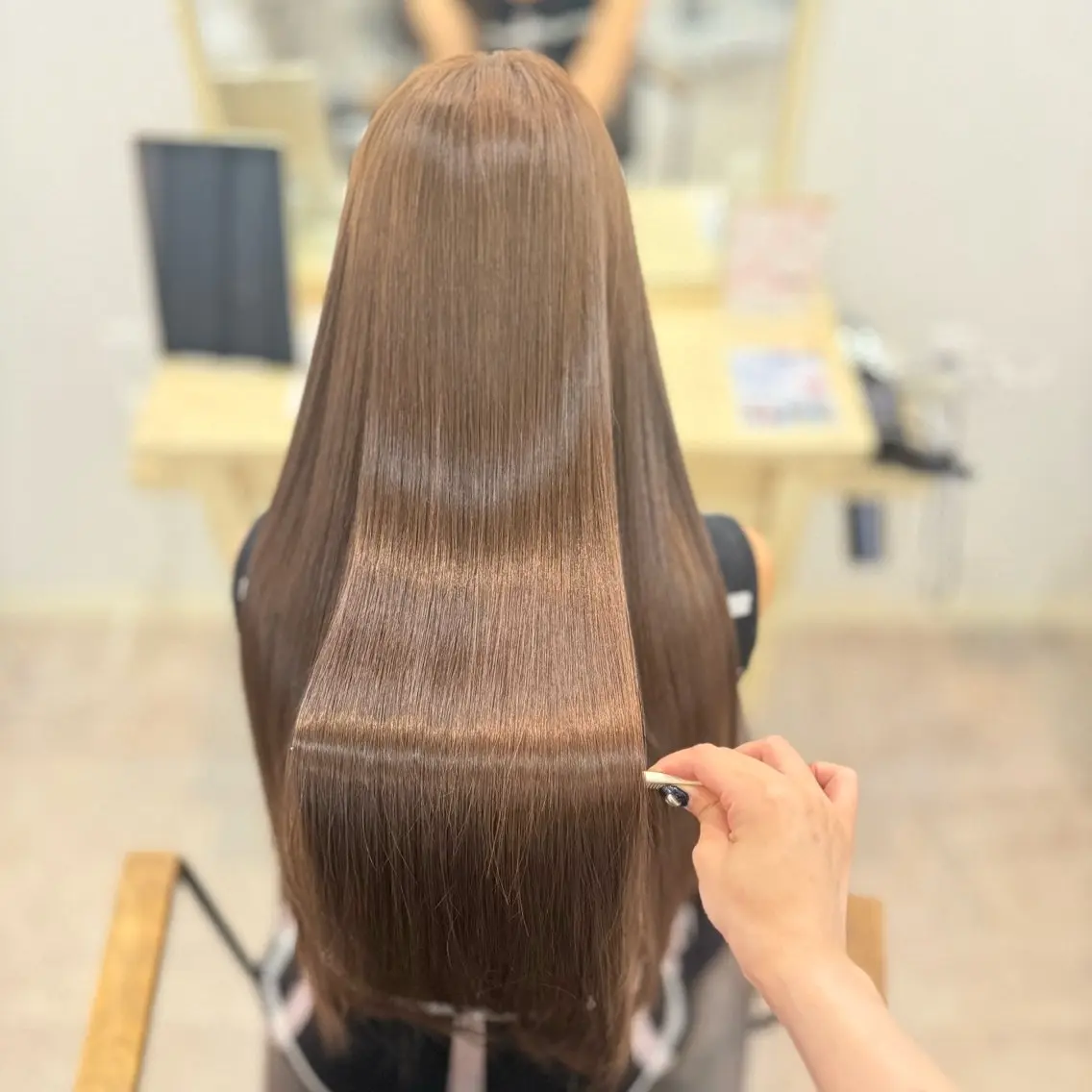 ロング 髪質改善 トリートメント カット ヘアカラー トリートメント 似合わせレイヤー ✖️美髪 / はるなのヘアスタイル