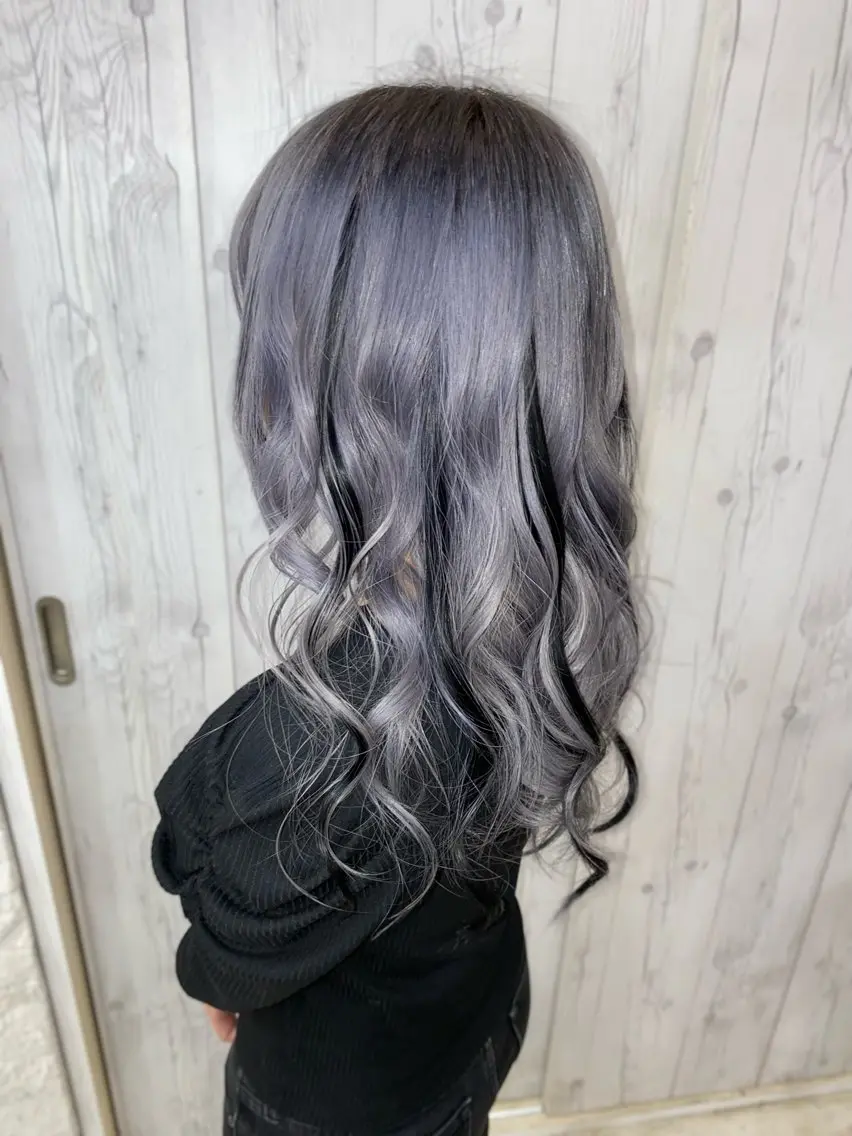セミロング エクステ ヘアカラー ゆぴ☾‪/推しカラー /ハイトーンのヘアスタイル