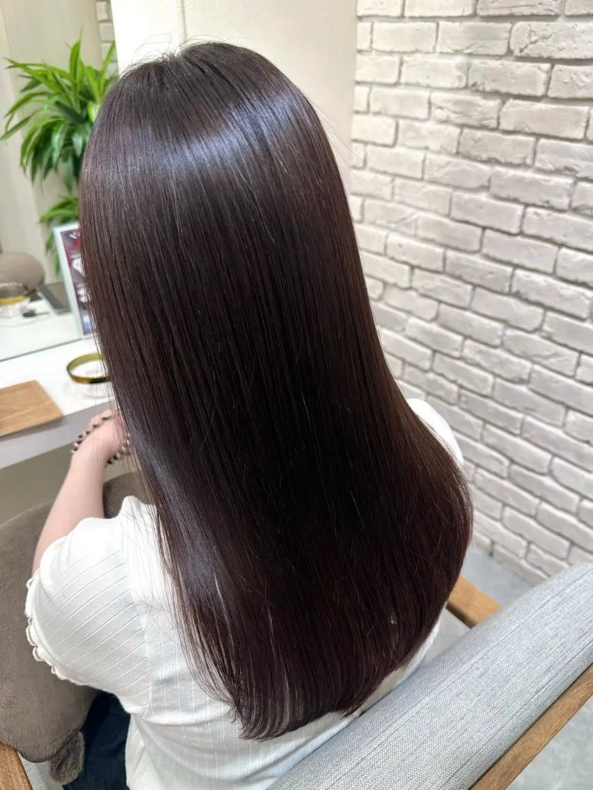 セミロング ヘアカラー トリートメント 髪質改善&ヘアケア 永山若奈のヘアスタイル