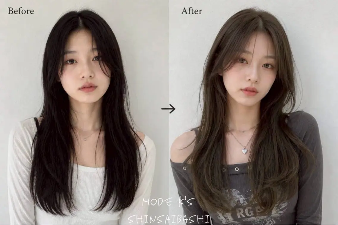 ロング 美髪カラー🦋韓国風 カット🤍/マナミのヘアスタイル
