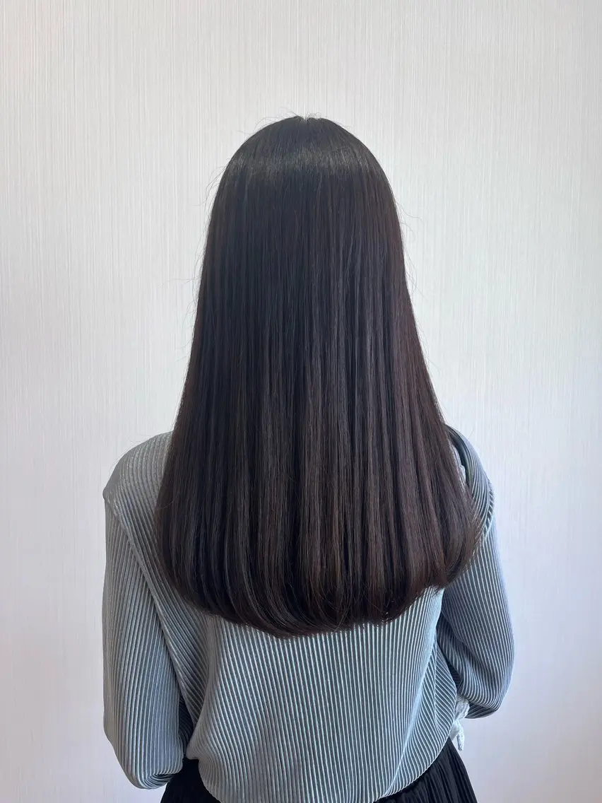 セミロング カット ヘアカラー 無料カットモデル ✂︎いおん✂︎のヘアスタイル