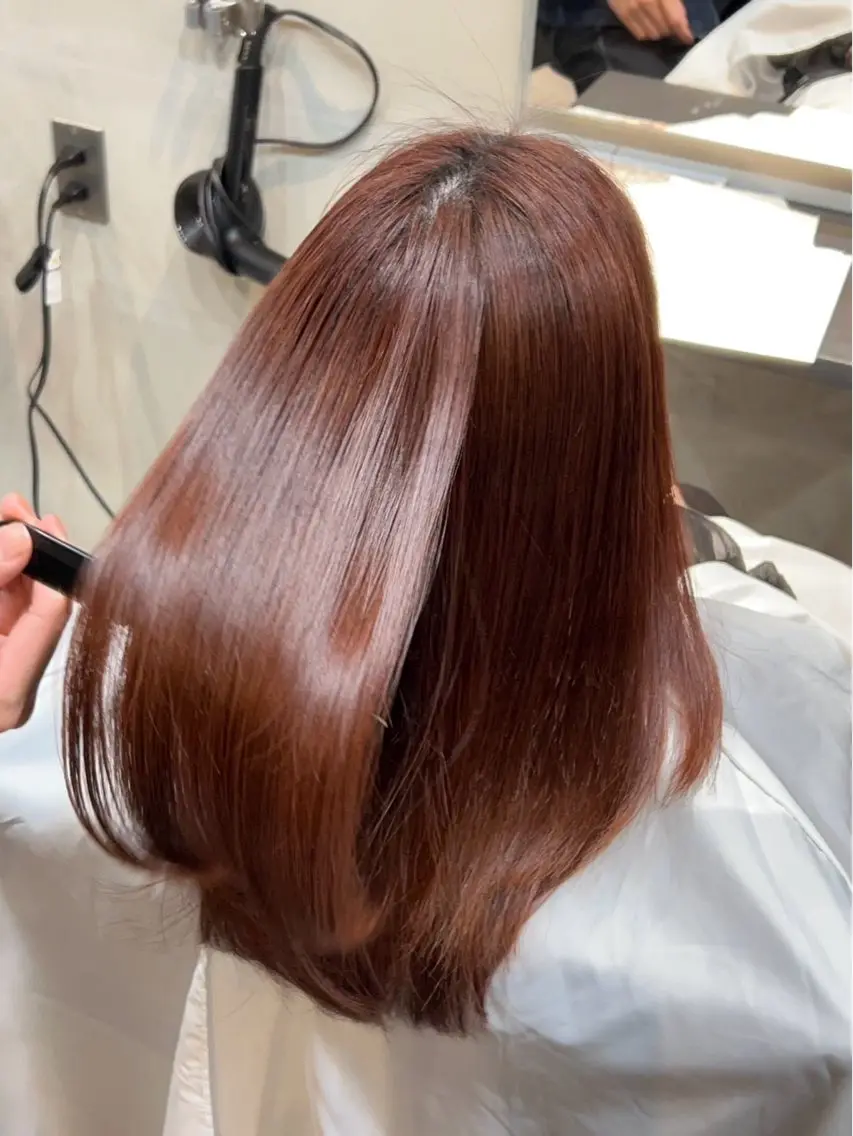 ミディアム 縮毛矯正 トリートメント ヘッドスパ ショート特化⌇ カラー⌇妃菜🎀のヘアスタイル