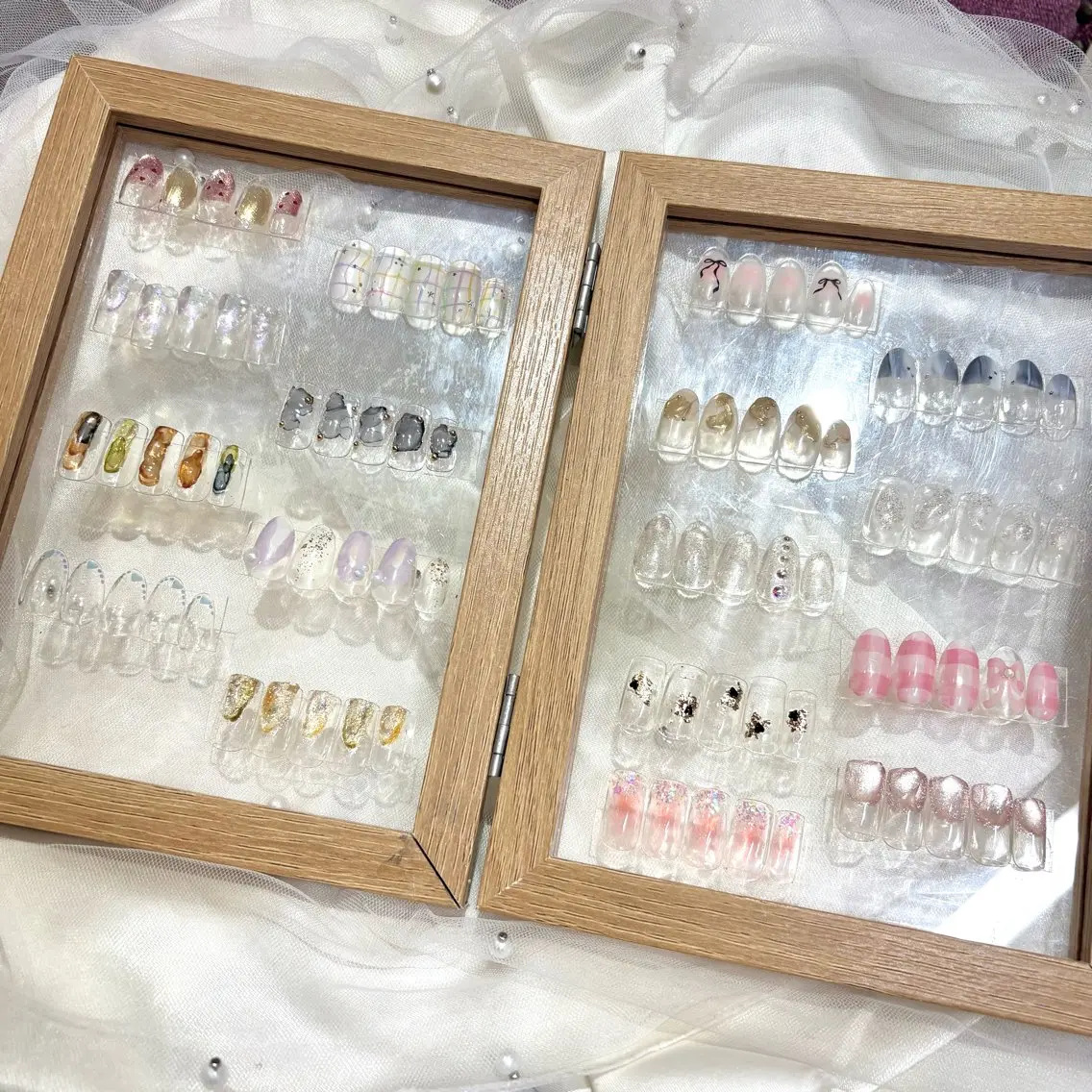 ネイル クリアネイル ハンドネイル 江原 楓果のネイルデザイン
