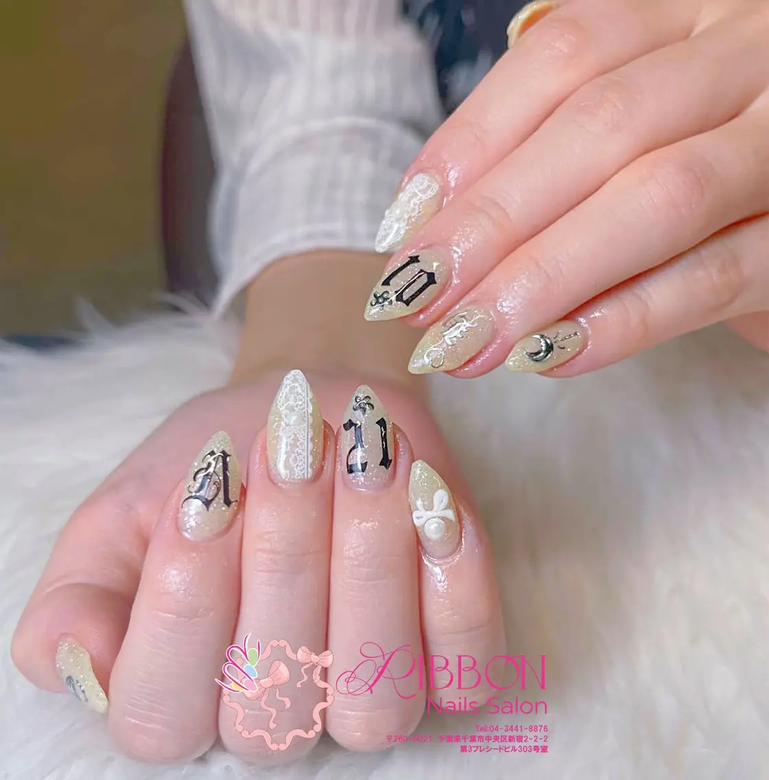 ネイル フレンチネイル ジェルネイル マグネットネイル 持ち込み ニュアンスネイル ハンドネイル Ribbonnail salonのネイルデザイン