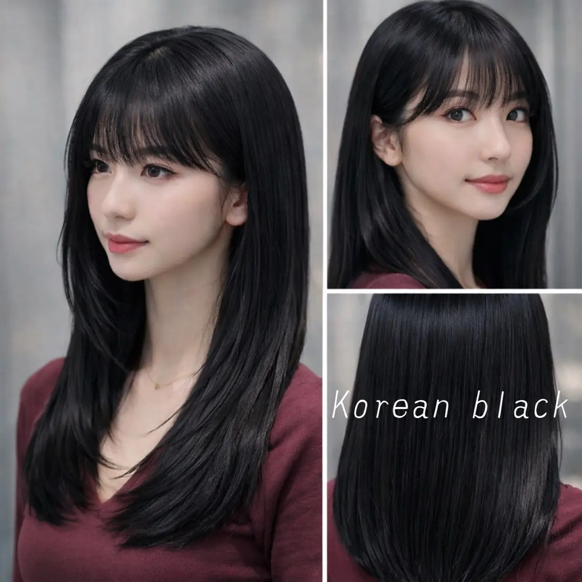 セミロング カラー ヘアカラー トリートメント 韓国風レイヤー/ 艶カラー竹内貫のヘアスタイル