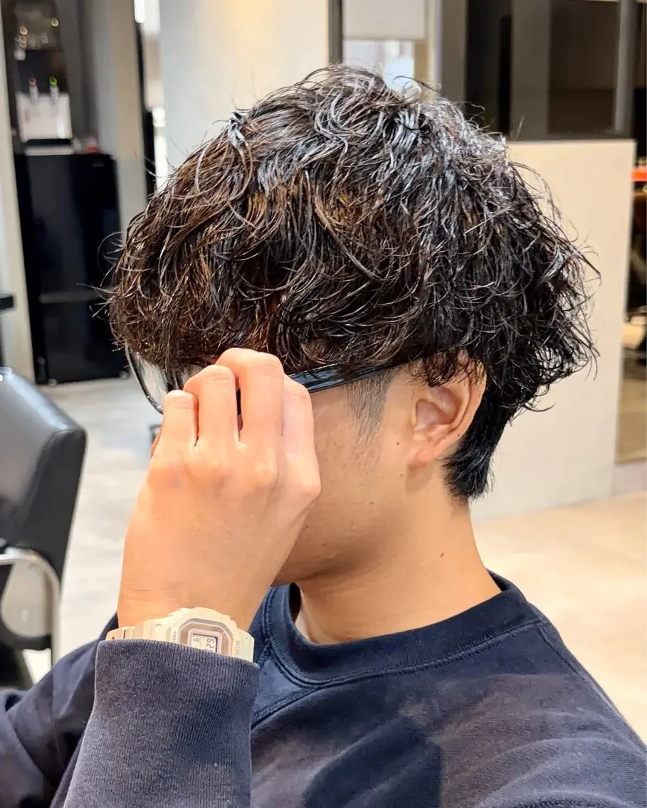 パーマ メンズ メンズパーマ 波巻きパーマ カット ヘッドスパ 大阪/豊中/ メンズパーマ/ちぇるのヘアスタイル