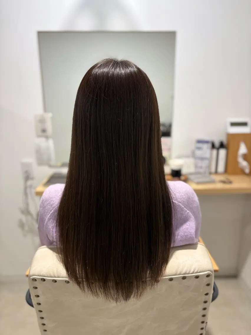 ロング カラー アッシュ アッシュブラウン ブラウンカラー 透明感カラー カット ヘアカラー 藤原仁美/レイヤー /透明感カラーのヘアスタイル