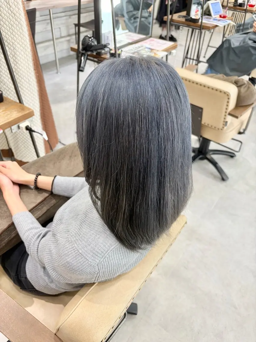 セミロング カラー ヘアカラー ブリーチなしwカラー /艶カラー/oukaのヘアスタイル