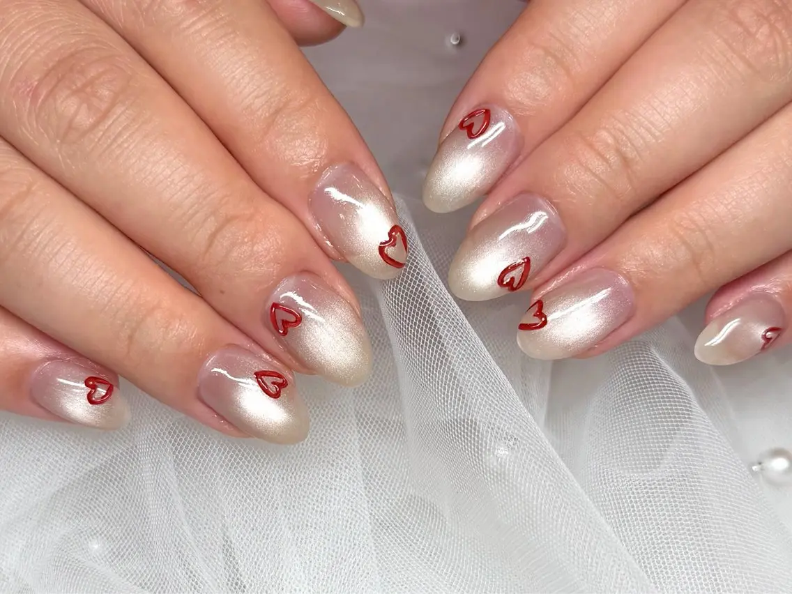 ネイル ハート ハンドネイル HazeGrass NAILのネイルデザイン