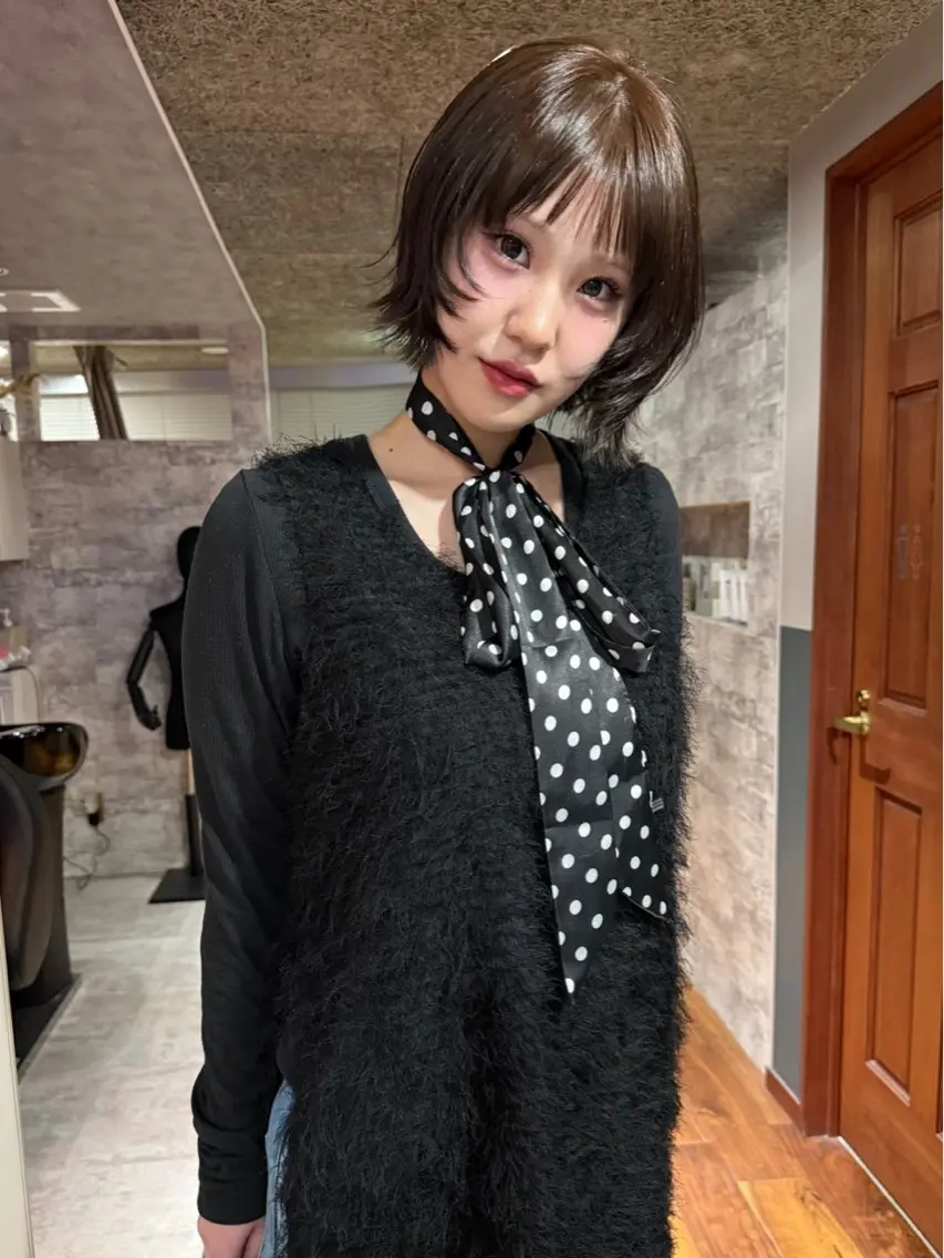 ショート カラー 似合わせカット カット ヘアカラー トリートメント mai / linoah˚✧のヘアスタイル
