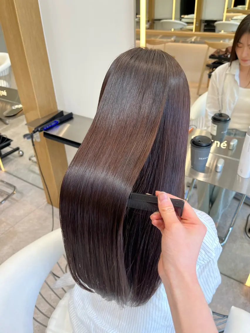 ロング カラー パーマ 八幡 空乃のヘアスタイル