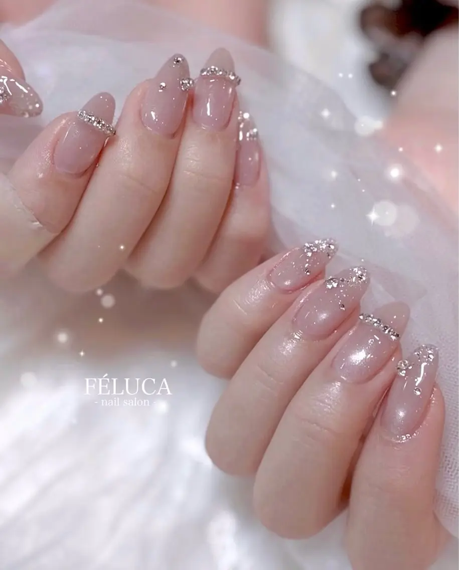 ネイル チークネイル ツイードネイル ワンホンネイル 冬ネイル ハンドネイル FELUCA rinaのネイルデザイン