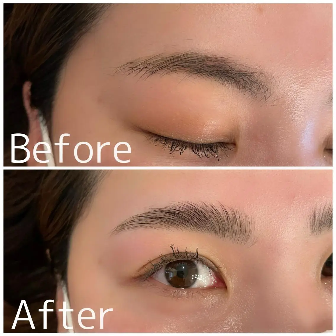 ハリウッドブロウリフトフルコース(毛流れ矯正＋眉周りワックス脱毛＋お仕上げメイク)の写真