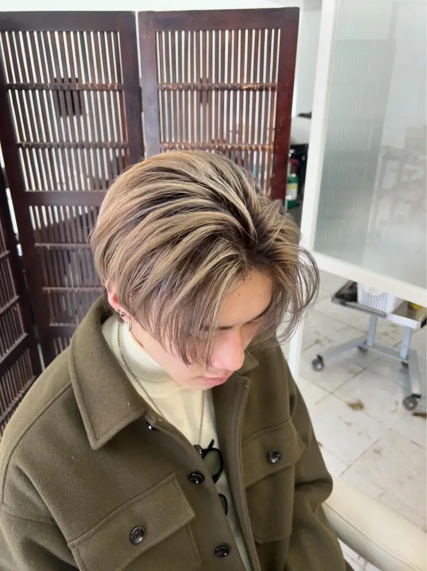 セミロング カラー メンズ カット ヘアカラー 🇰🇷韓国風 メンズ/吉田大晴のヘアスタイル