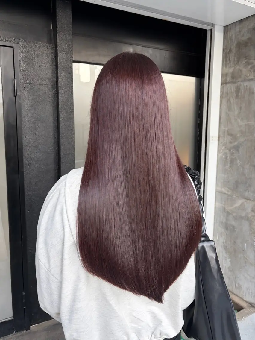 ロング カラー ブラウンカラー ピンクカラー ピンクブラウン ヘアカラー 似合わせカット。:* nanaka🌦️のヘアスタイル