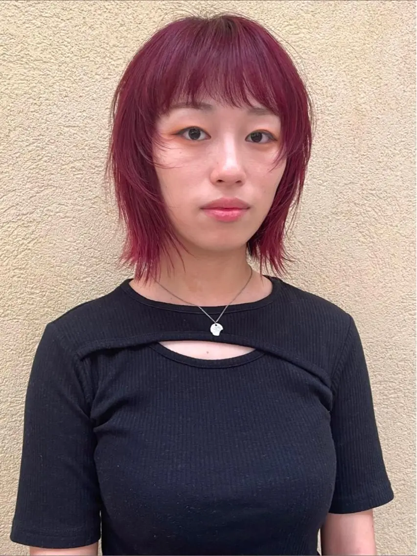 ミディアム カラー 塩谷 雪花のヘアスタイル