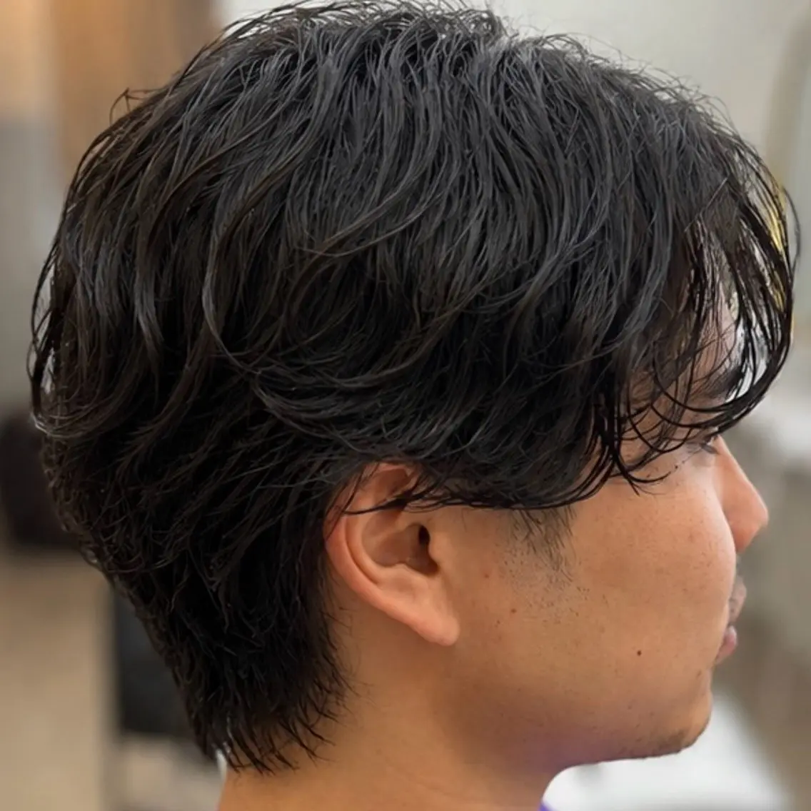 パーマ メンズ カット パーマ シースルーマッシュ 🍒毛流れ🖤アヤネのヘアスタイル
