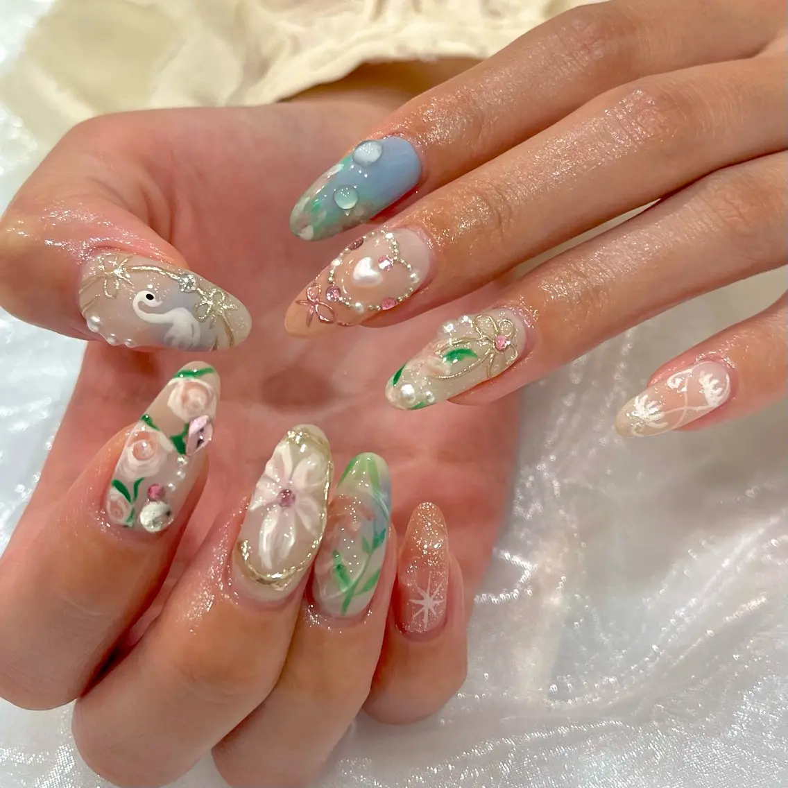 ネイル アートネイル ハート 持ち込み ハンドネイル COCO NAILのネイルデザイン