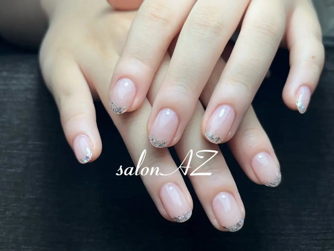 ネイル アートネイル 長さ出し フットネイル フレンチネイル ジェルネイル ハンドネイル salon AZのネイルデザイン