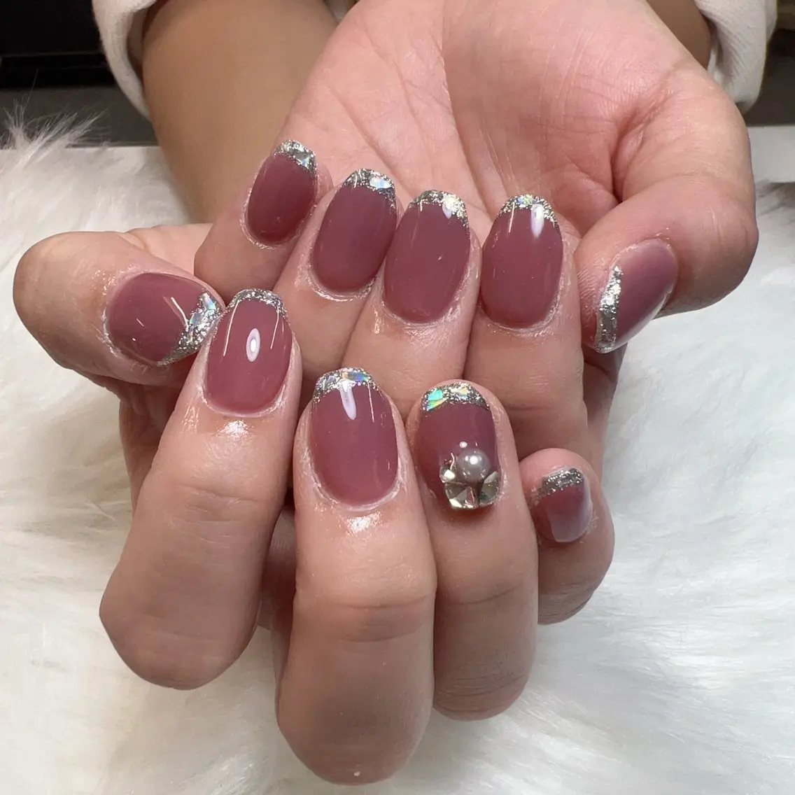 ネイル ハンドネイル 🎀nana🫧 ワンホンネイル🎀のネイルデザイン