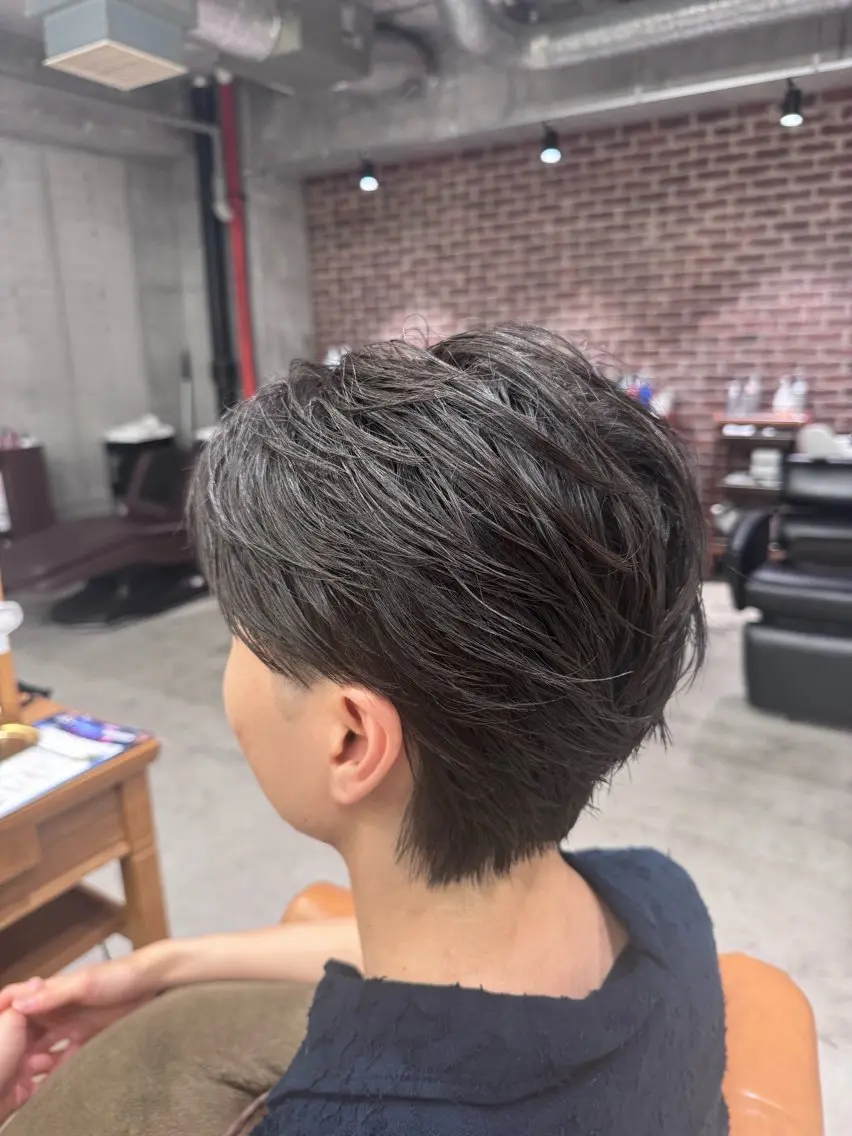 ミディアム カット ヘアセット tomoメンズ特化 /パーマ/カットのヘアスタイル