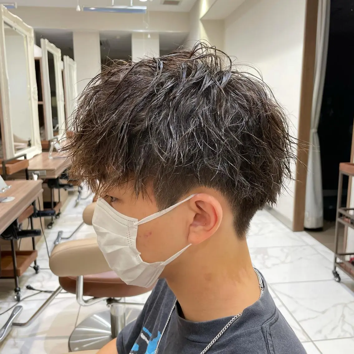 ショート パーマ メンズ カット パーマ 【メンズ縮毛矯正】 田中秀斗のヘアスタイル