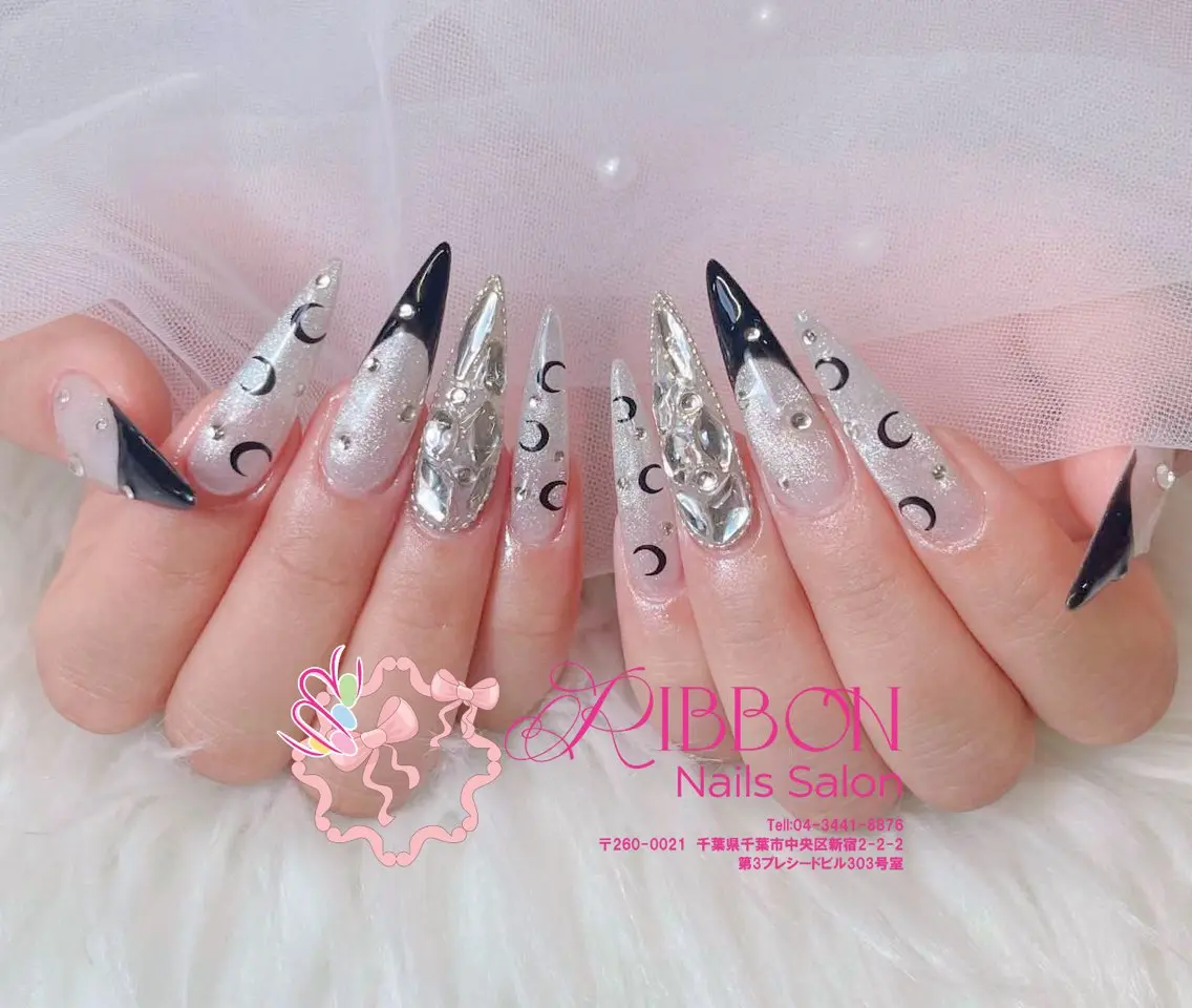 ネイル フレンチネイル ジェルネイル マグネットネイル 持ち込み ニュアンスネイル ハンドネイル Ribbonnail salonのネイルデザイン
