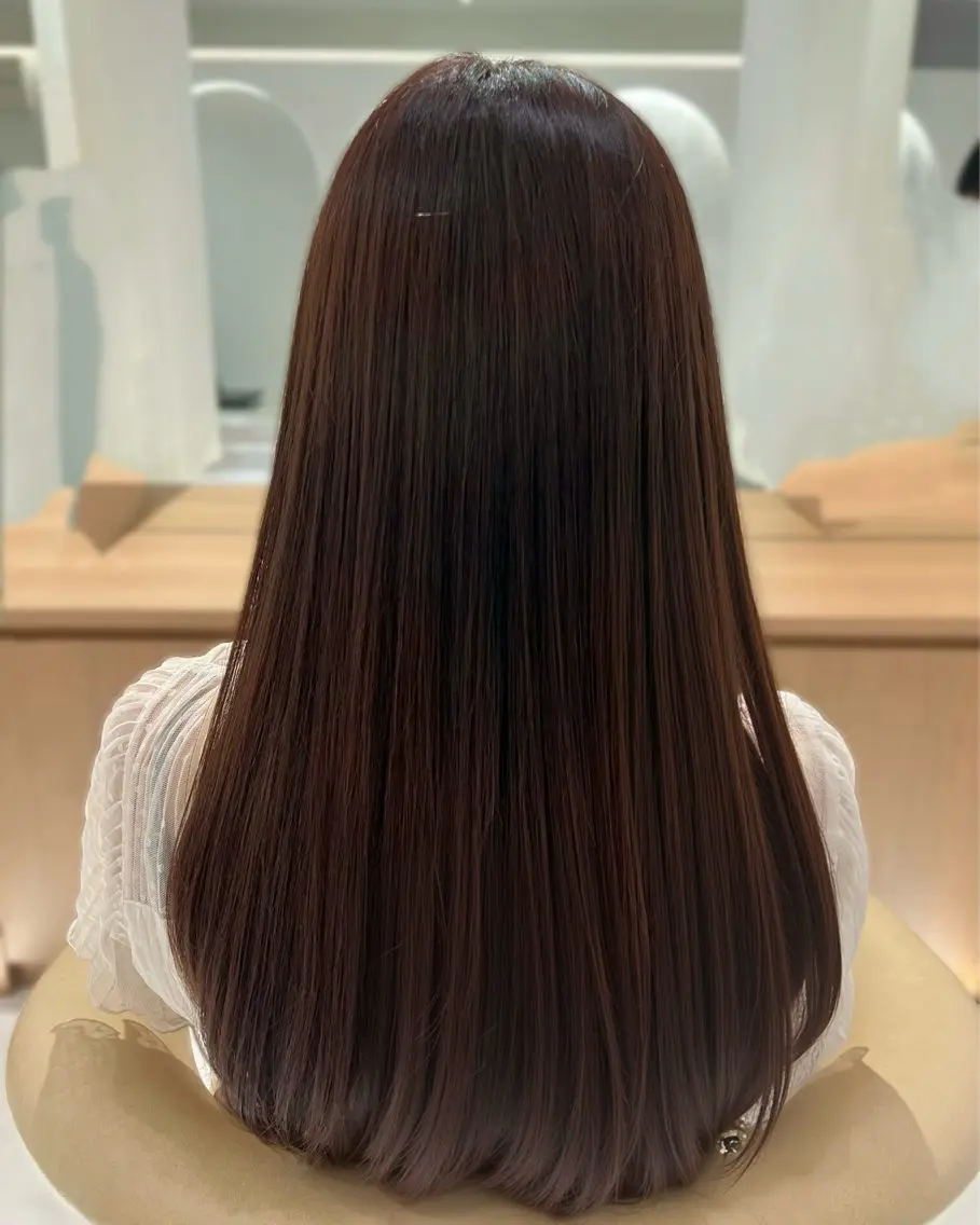 セミロング カラー 透明感カラー🪼 艶カラー🫧　　かほのヘアスタイル