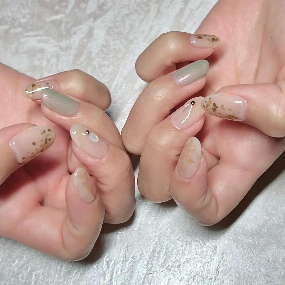 ネイル マグネットネイル ニュアンスネイル ショートネイル gemickle nailのネイルデザイン