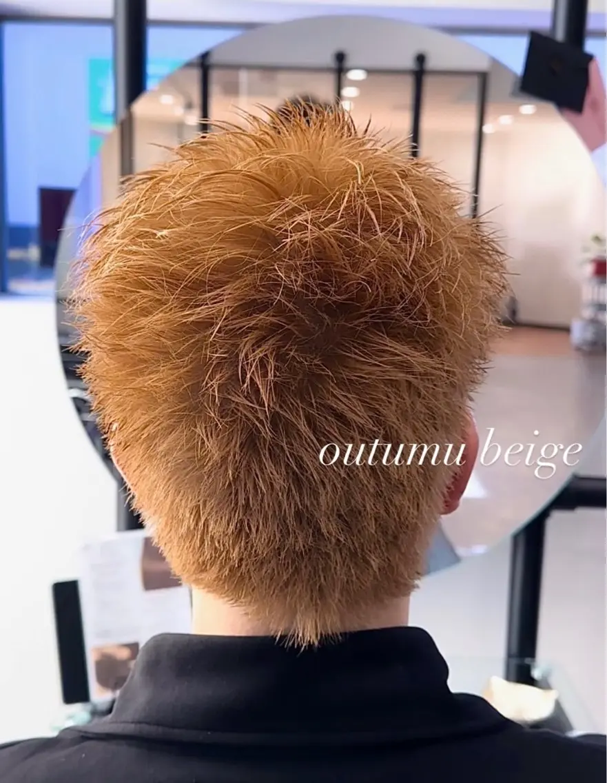 カラー メンズ メンズブリーチ ブリーチ ヘアカラー 透明感カラー/ メンズパーマ/竜希のヘアスタイル